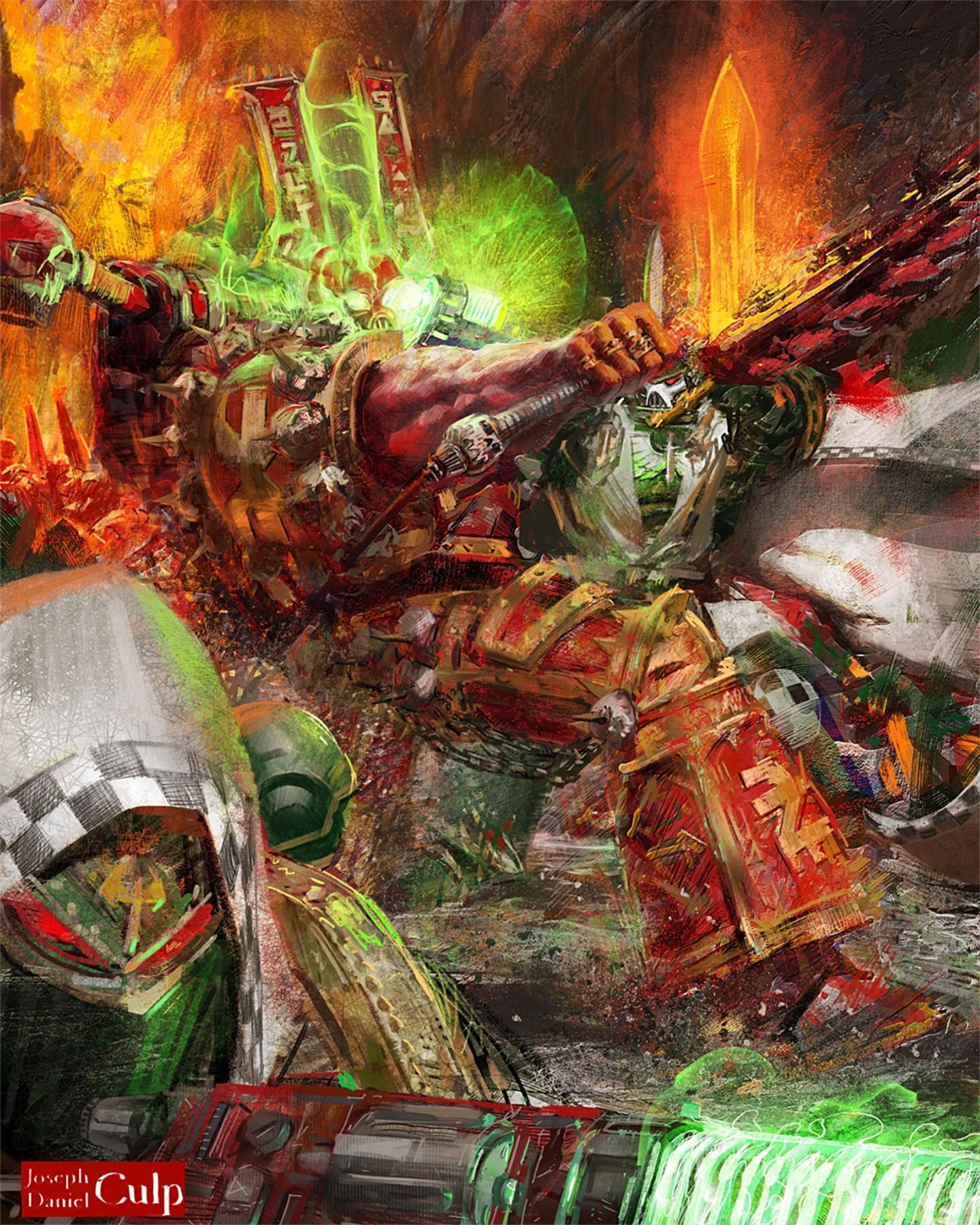Dark Angels vs Khorne by Joseph Daniel Culp