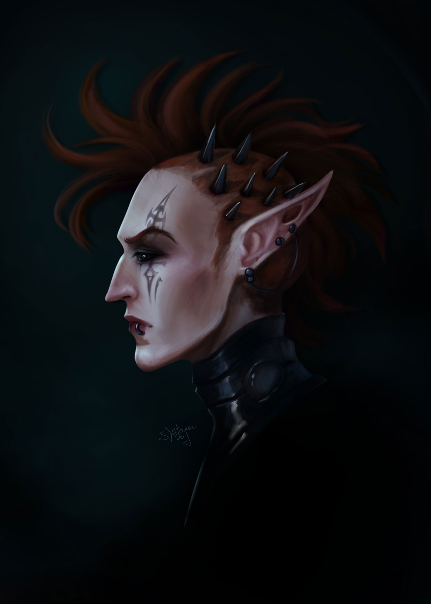 Dark Eldar Portrait by Vesta Menyachikhina