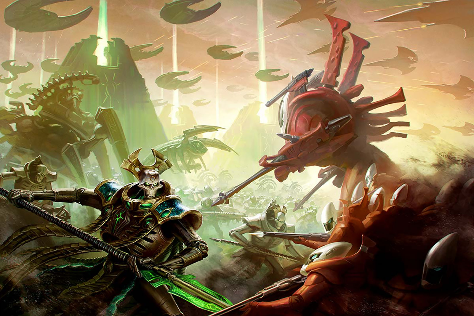 Necrons vs Aeldari by Anna Steinbauer