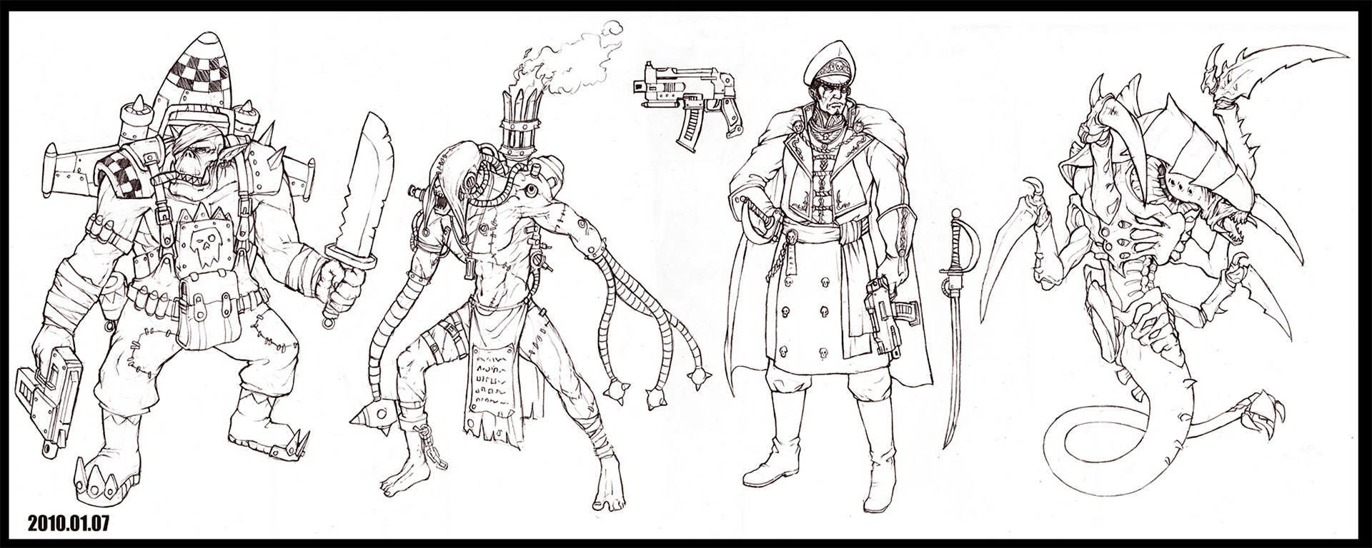 Warhammer Characters by Lieqi Hun