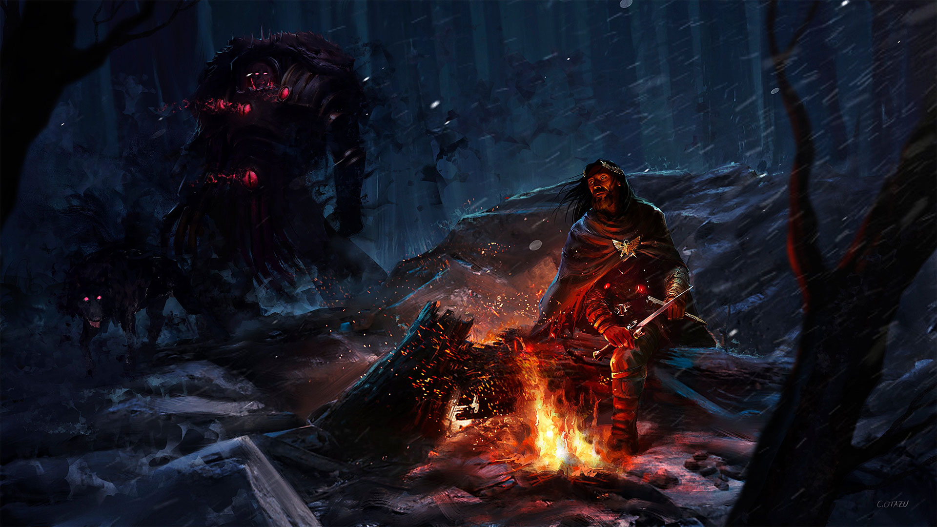 Emperor and Horus by Cristian Otazu