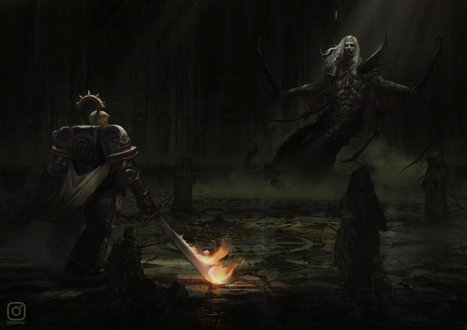 Guiliman vs Fulgrim by Gwalchmai Joshua Doran