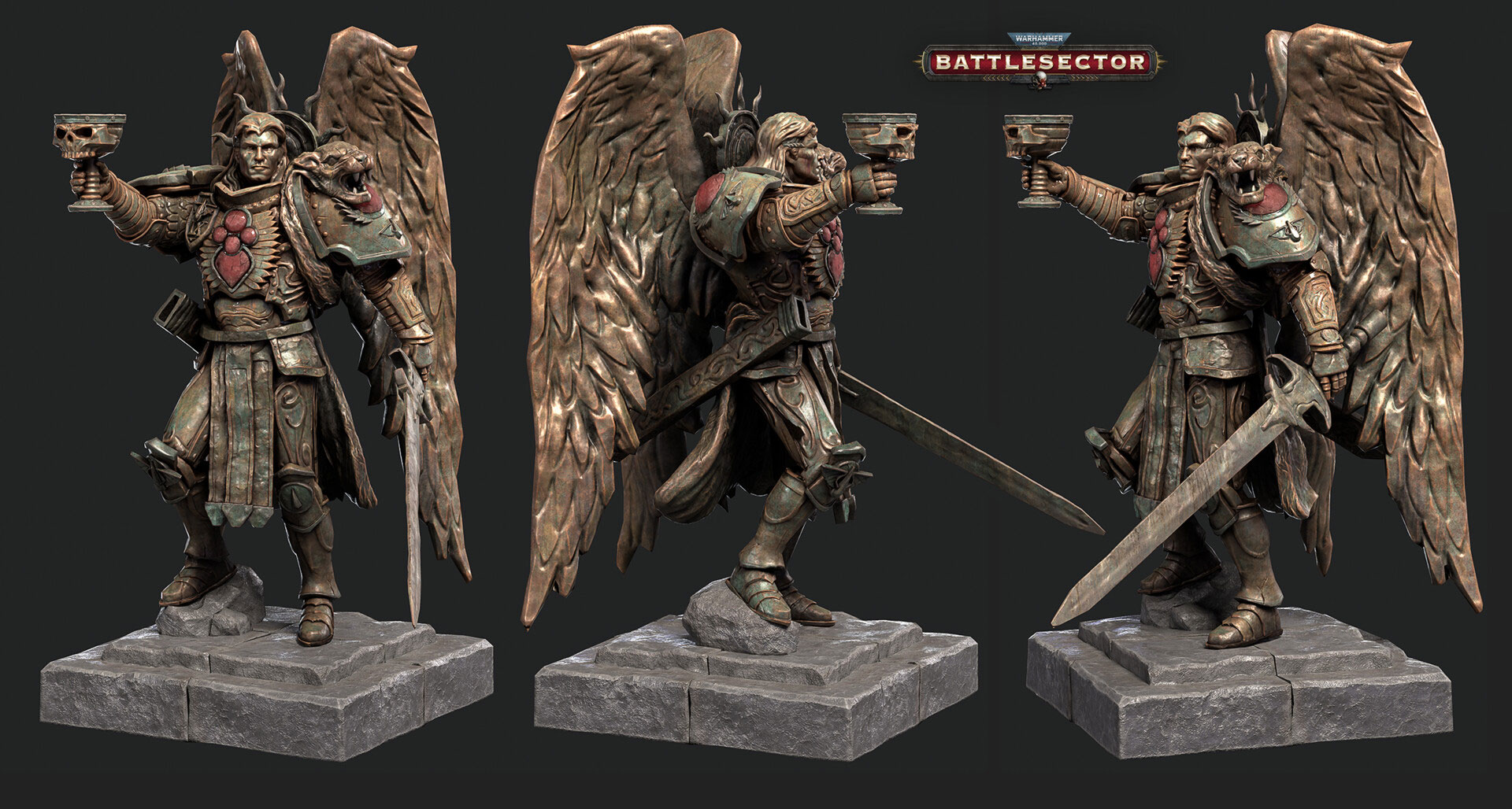 Statue of Sanguinius by Josiah Ward
